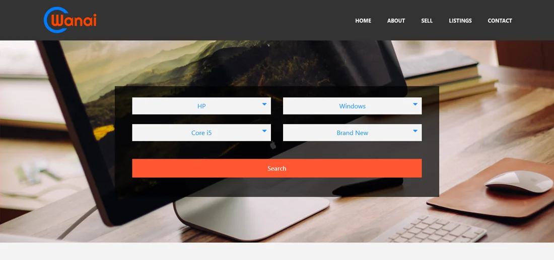 Online auction platform website preview