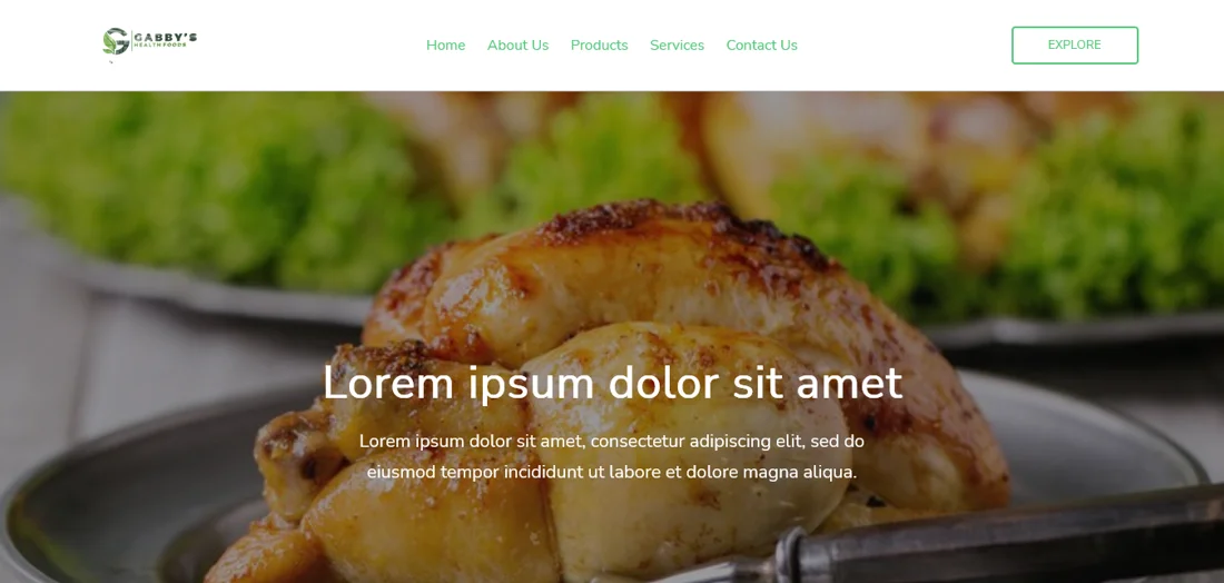 Food & hospitality website preview