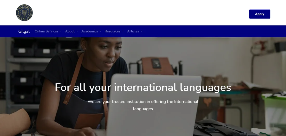 Language services website preview